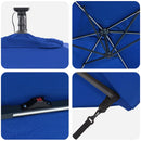 vidaXL Kéttámaszos bannána napernyő Kék 294 x 200 x 254 cm