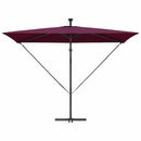 vidaXL Kéttámaszos bannána napernyő Bordó 294 x 200 x 254 cm