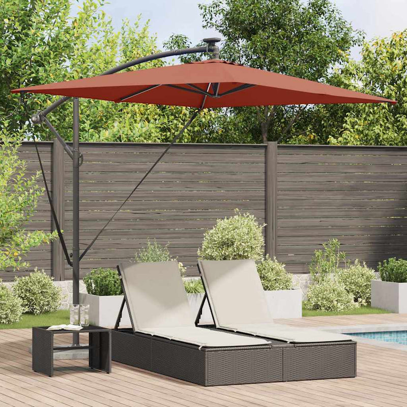 vidaXL Kéttámaszos bannána napernyő Terrakotta 294 x 200 x 254 cm