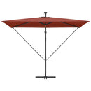 vidaXL Kéttámaszos bannána napernyő Terrakotta 294 x 200 x 254 cm