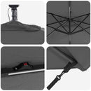 vidaXL Kéttámaszos bannána napernyő Antracit 249 x 249 x 250 cm