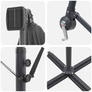 vidaXL Kéttámaszos bannána napernyő Antracit 249 x 249 x 250 cm