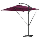 vidaXL Kéttámaszos bannána napernyő Bordó 249 x 249 x 250 cm