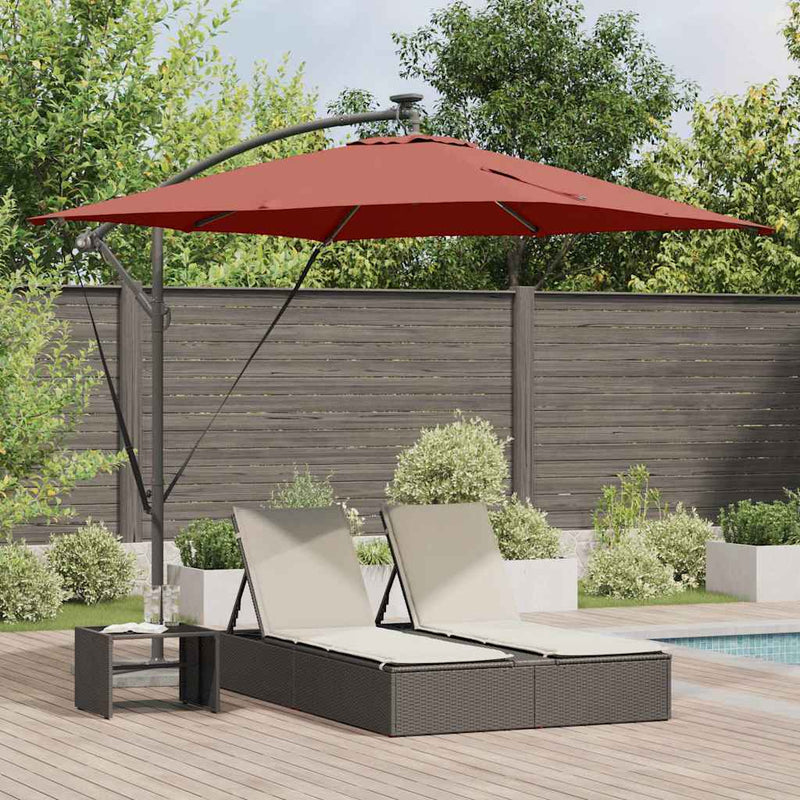 vidaXL Kéttámaszos bannána napernyő Terrakotta 249 x 249 x 250 cm
