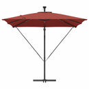 vidaXL Kéttámaszos bannána napernyő Terrakotta 249 x 249 x 250 cm