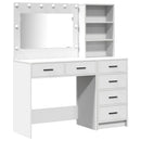 vidaXL Öltözködőasztal fiókkal Fehér 78.5 x 41 x 135 cm Faanyag