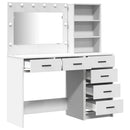 vidaXL Öltözködőasztal fiókkal Fehér 78.5 x 41 x 135 cm Faanyag