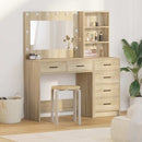 vidaXL Öltözködőasztal fiókkal Barna 78.5 x 41 x 135 cm Faanyag