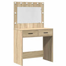 vidaXL Öltözködőasztal fiókkal Barna 78.5 x 41 x 135 cm Faanyag