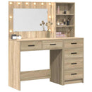 vidaXL Öltözködőasztal fiókkal Barna 78.5 x 41 x 135 cm Faanyag