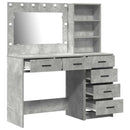 vidaXL Öltözködőasztal fiókkal Szürke 78.5 x 41 x 135 cm Faanyag