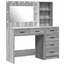 vidaXL Öltözködőasztal Világosszürke 78.5 x 41 x 135 cm Faanyag