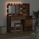 vidaXL Öltözködőasztal fiókkal Barna 78.5 x 41 x 135 cm Faanyag