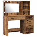 vidaXL Öltözködőasztal fiókkal Barna 78.5 x 41 x 135 cm Faanyag