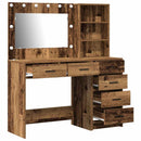 vidaXL Öltözködőasztal fiókkal Barna 78.5 x 41 x 135 cm Faanyag