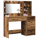 vidaXL Öltözködőasztal fiókkal Barna 78.5 x 41 x 135 cm Faanyag