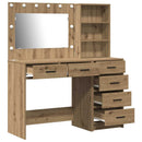 vidaXL Öltözködőasztal fiókkal Barna 78.5 x 41 x 135 cm Faanyag