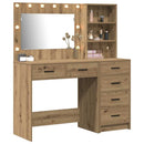 vidaXL Öltözködőasztal fiókkal Barna 78.5 x 41 x 135 cm Faanyag