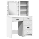 vidaXL Öltözködőasztal fiókkal 2 pcs Fehér 50 x 41 x 135 cm Faanyag