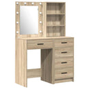 vidaXL Öltözködőasztal fiókkal 2 pcs Barna 50 x 41 x 135 cm Faanyag