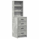 vidaXL Öltözködőasztal fiókkal 2 pcs Szürke 50 x 41 x 135 cm Faanyag