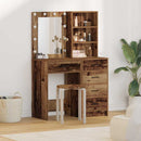 vidaXL Öltözködőasztal fiókkal 2 pcs Barna 50 x 41 x 135 cm Faanyag