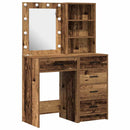 vidaXL Öltözködőasztal fiókkal 2 pcs Barna 50 x 41 x 135 cm Faanyag