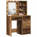 vidaXL Öltözködőasztal fiókkal 2 pcs Barna 50 x 41 x 135 cm Faanyag