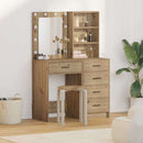 vidaXL Öltözködőasztal fiókkal 2 pcs Barna 50 x 41 x 135 cm Faanyag