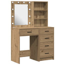 vidaXL Öltözködőasztal fiókkal 2 pcs Barna 50 x 41 x 135 cm Faanyag