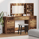 vidaXL Öltözködőasztal fiókkal 3 pcs Barna 40 x 41 x 135 cm Faanyag