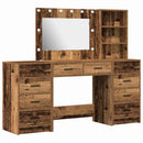 vidaXL Öltözködőasztal fiókkal 3 pcs Barna 40 x 41 x 135 cm Faanyag