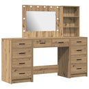 vidaXL Öltözködőasztal fiókkal 3 pcs Barna 40 x 41 x 135 cm Faanyag