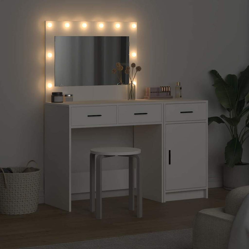 vidaXL Öltözködőasztal fiókkal 2 pcs Fehér 40 x 41 x 75 cm Faanyag