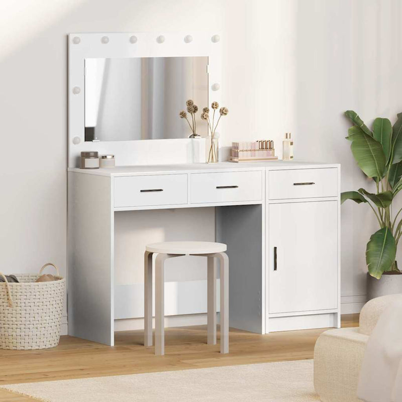 vidaXL Öltözködőasztal fiókkal 2 pcs Fehér 40 x 41 x 75 cm Faanyag