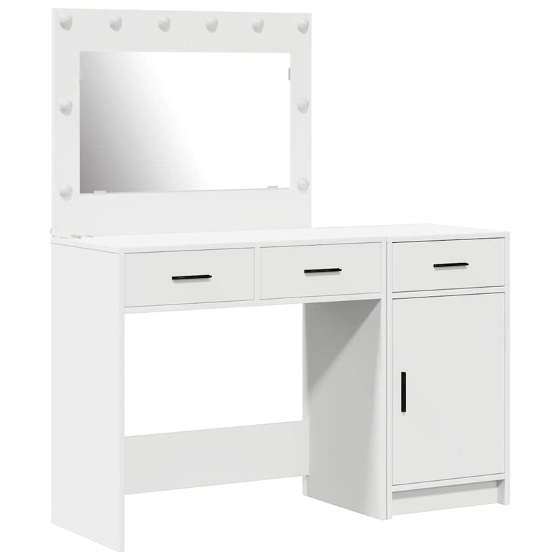 vidaXL Öltözködőasztal fiókkal 2 pcs Fehér 40 x 41 x 75 cm Faanyag