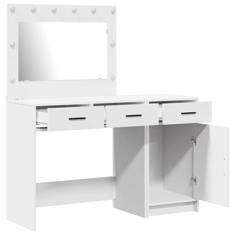 vidaXL Öltözködőasztal fiókkal 2 pcs Fehér 40 x 41 x 75 cm Faanyag