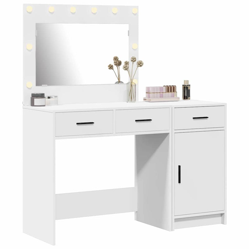 vidaXL Öltözködőasztal fiókkal 2 pcs Fehér 40 x 41 x 75 cm Faanyag