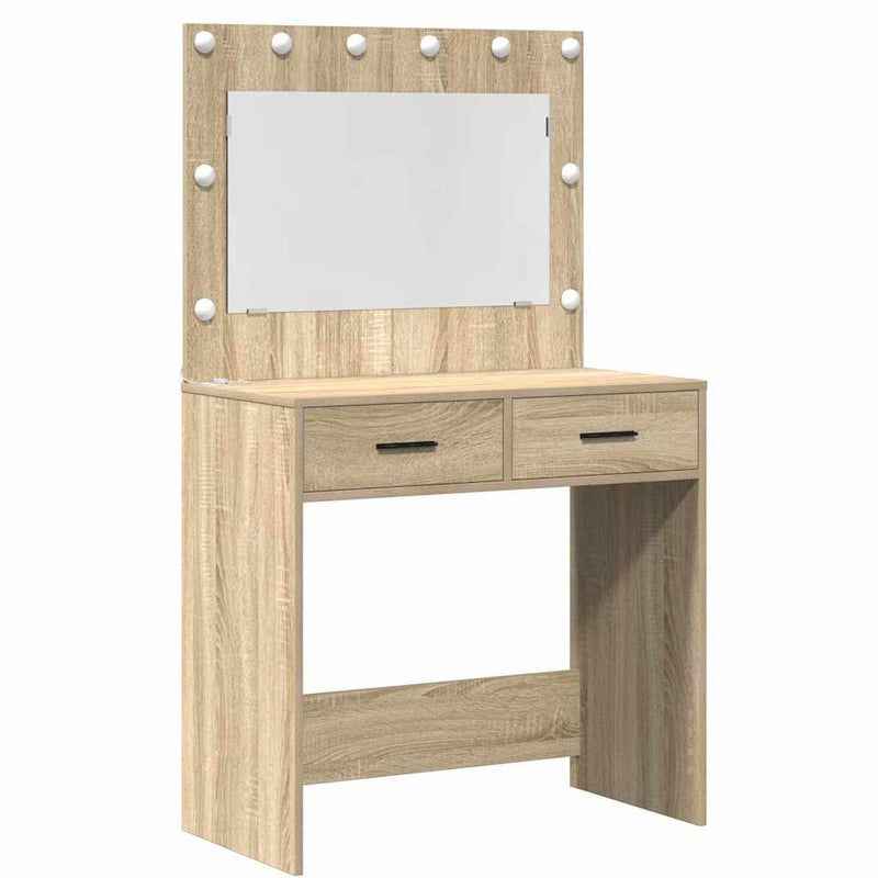 vidaXL Öltözködőasztal fiókkal 2 pcs Barna 40 x 41 x 75 cm Faanyag
