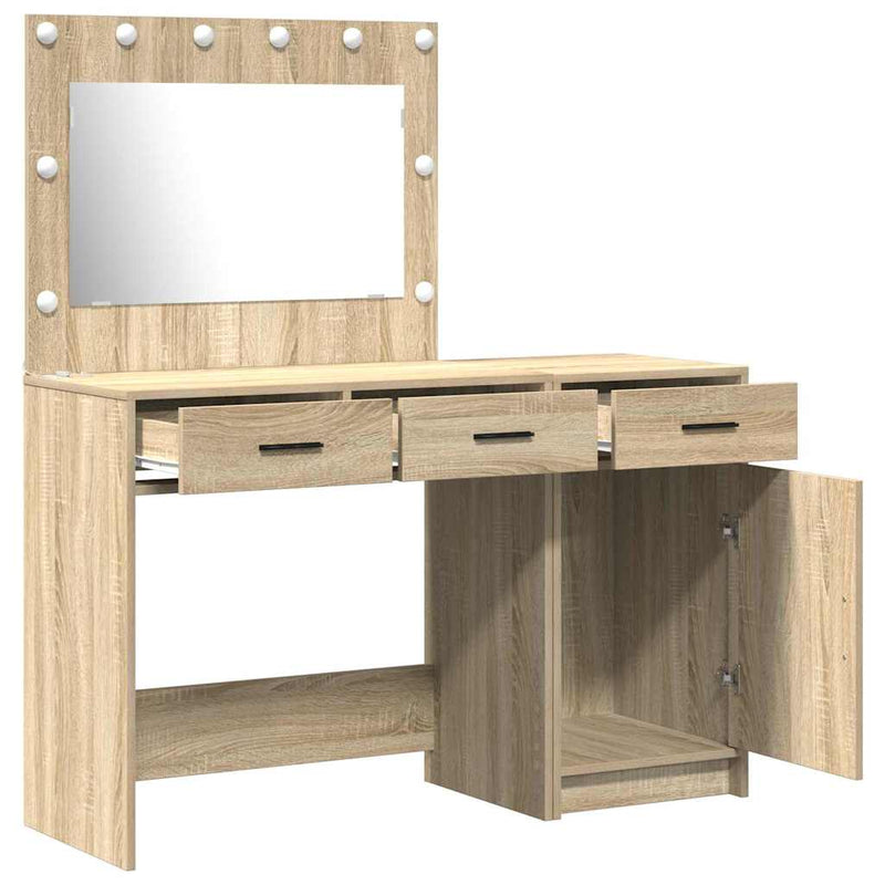 vidaXL Öltözködőasztal fiókkal 2 pcs Barna 40 x 41 x 75 cm Faanyag
