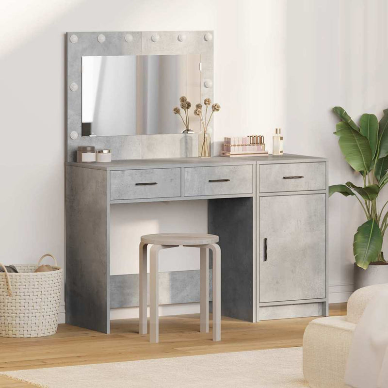 vidaXL Öltözködőasztal fiókkal 2 pcs Szürke 40 x 41 x 75 cm Faanyag