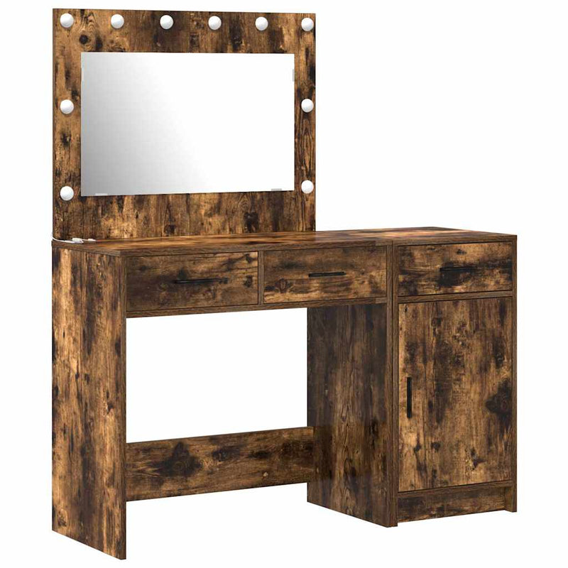 vidaXL Öltözködőasztal fiókkal 2 pcs Barna 40 x 41 x 75 cm Faanyag