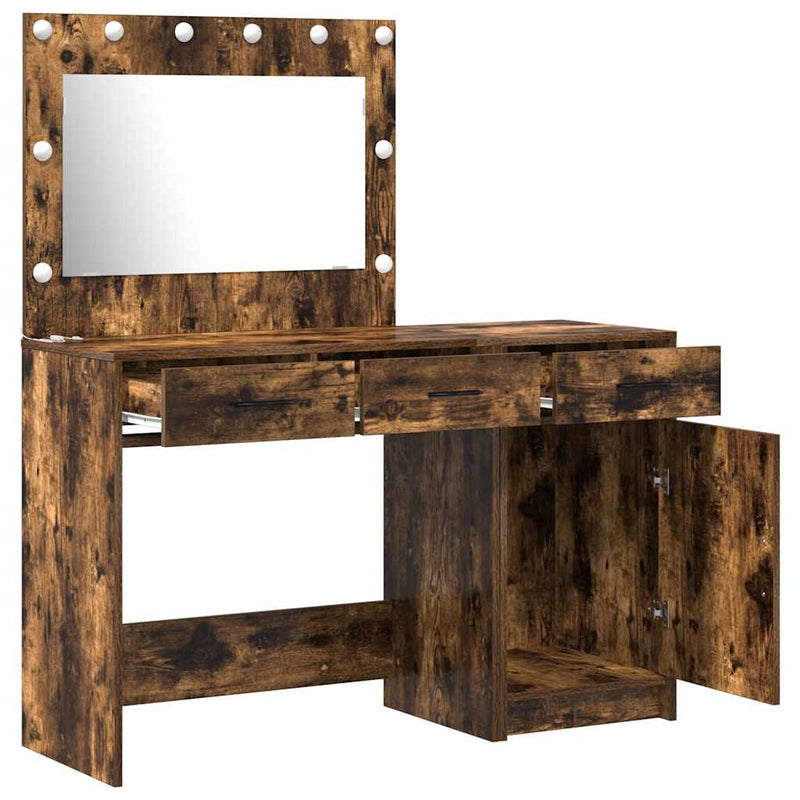 vidaXL Öltözködőasztal fiókkal 2 pcs Barna 40 x 41 x 75 cm Faanyag