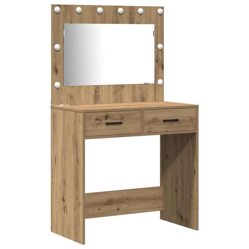 vidaXL Öltözködőasztal fiókkal 2 pcs Barna 40 x 41 x 75 cm Faanyag