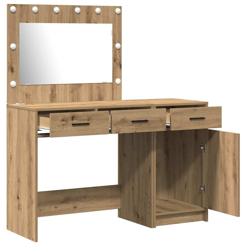 vidaXL Öltözködőasztal fiókkal 2 pcs Barna 40 x 41 x 75 cm Faanyag