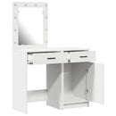 vidaXL Öltözködőasztal fiókkal 2 pcs Fehér 50 x 41 x 135 cm Faanyag