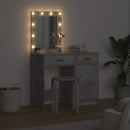 vidaXL Öltözködőasztal fiókkal 2 pcs Szürke 50 x 41 x 135 cm Faanyag