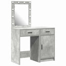 vidaXL Öltözködőasztal fiókkal 2 pcs Szürke 50 x 41 x 135 cm Faanyag