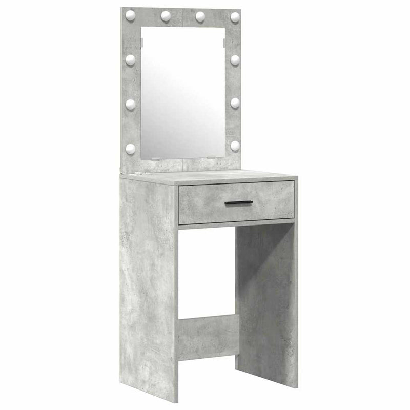 vidaXL Öltözködőasztal fiókkal 2 pcs Szürke 50 x 41 x 135 cm Faanyag