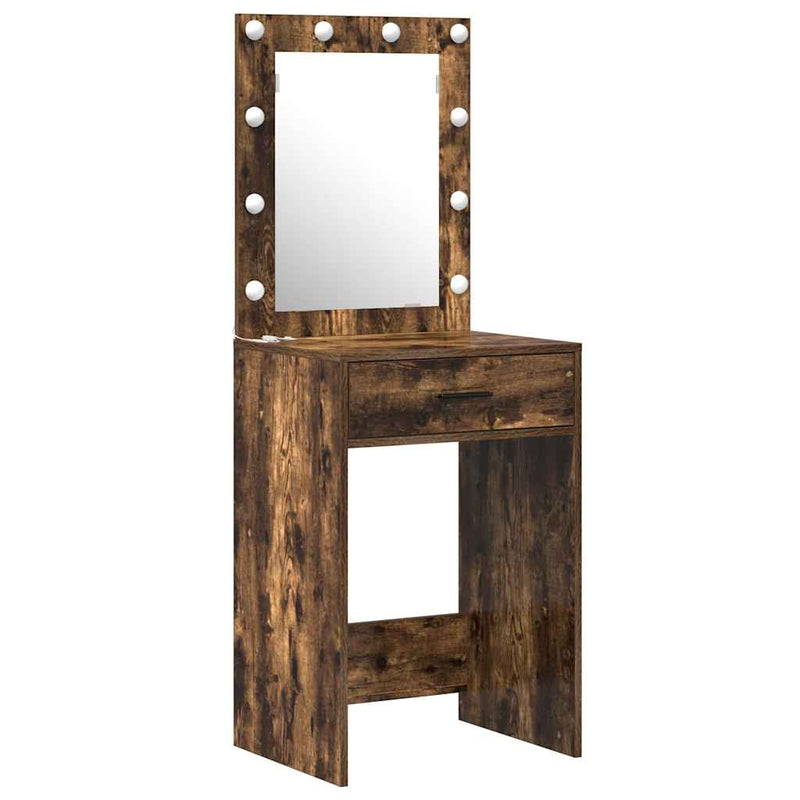 vidaXL Öltözködőasztal fiókkal 2 pcs Barna 50 x 41 x 135 cm Faanyag